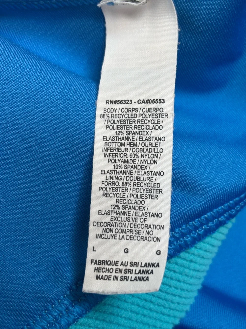 Nike Women's Blue and Teal DRI-Fit Pro Classic Racerback Sports Bra Size L